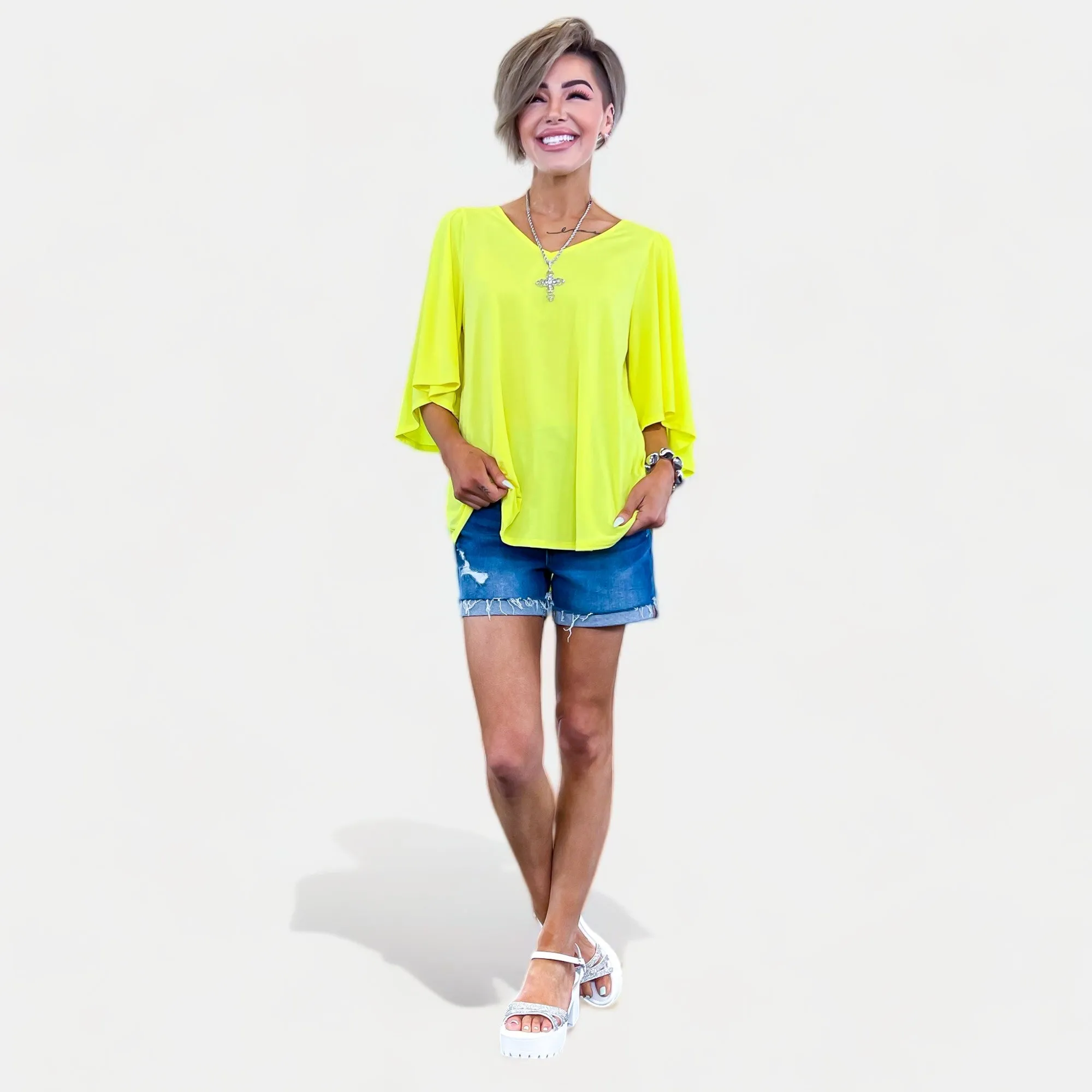 Neon Yellow Cali Top [NO RETURNS]