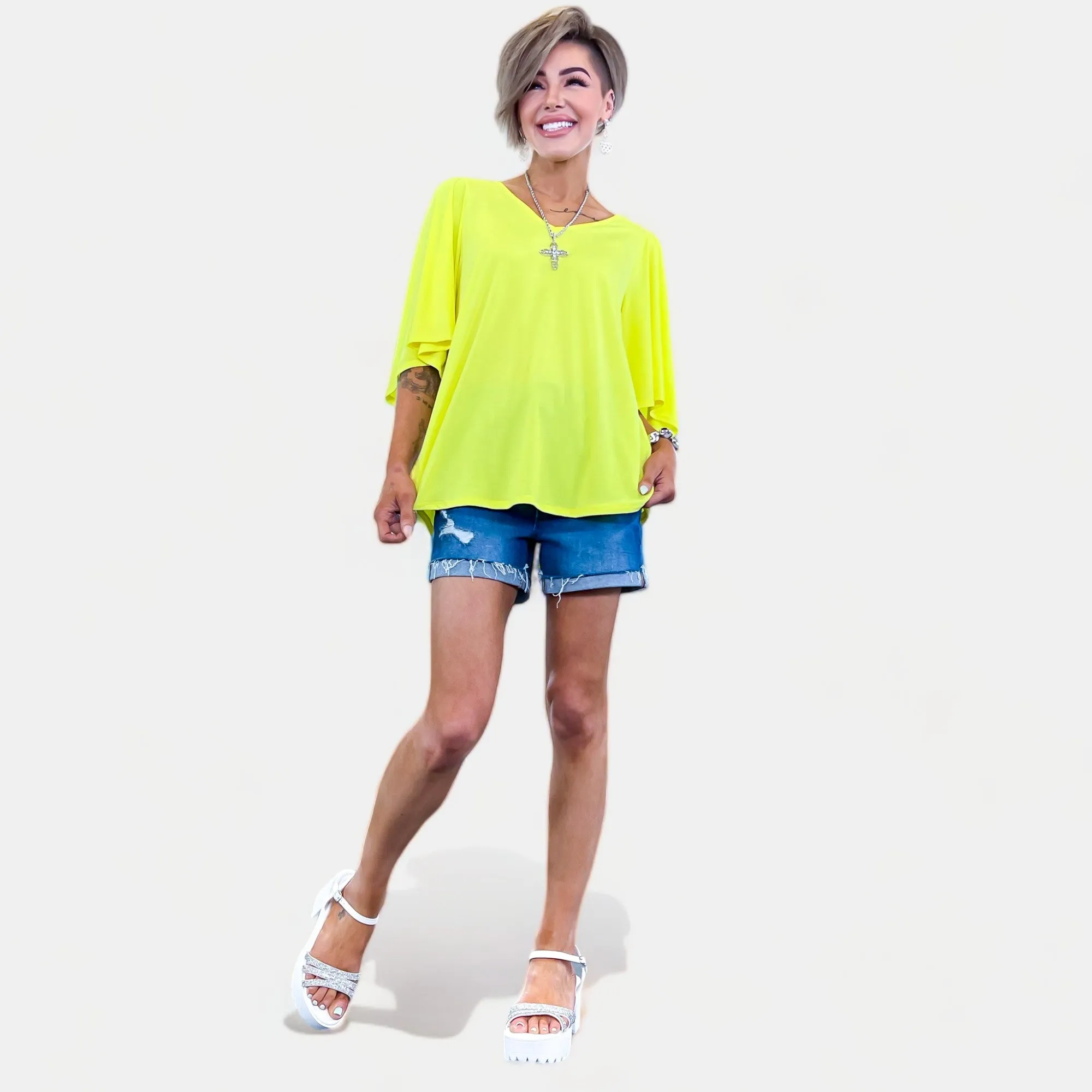 Neon Yellow Cali Top [NO RETURNS]