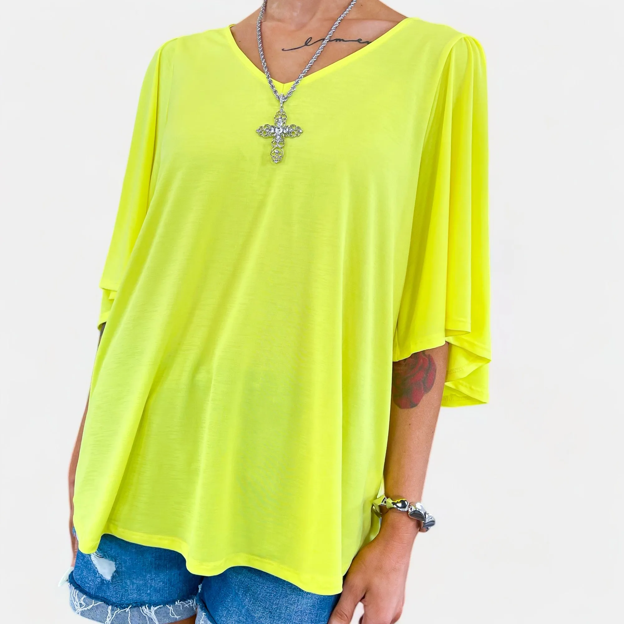 Neon Yellow Cali Top [NO RETURNS]
