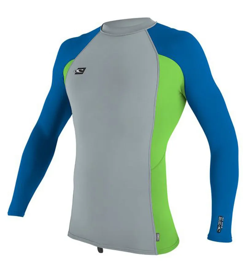 ONeill Premium Skings Long Sleeve Rash Guard 2XL - Cool Grey - Day Glo