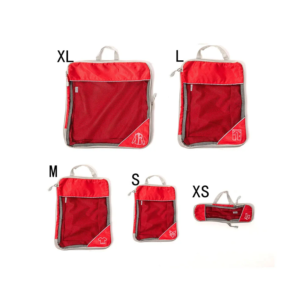 Pack of 6 Compression Packing Cube Traveling Storage Bags