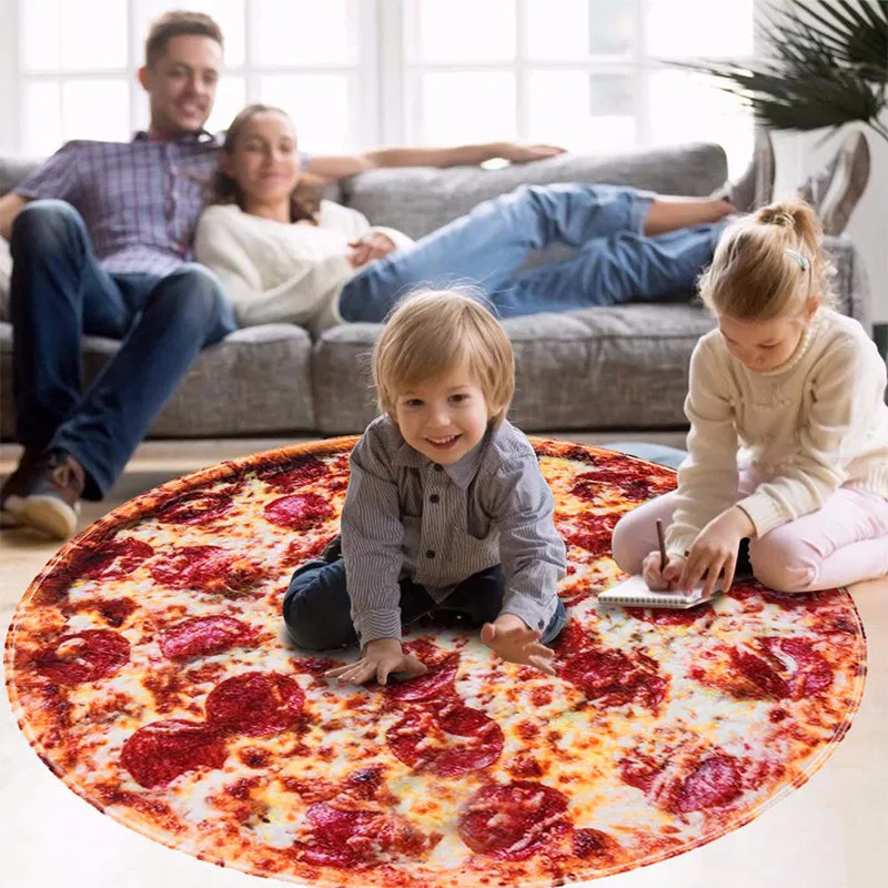 Pizza Flannel Novelty Giant Wrap Blanket Sofa Soft Throw Blanket
