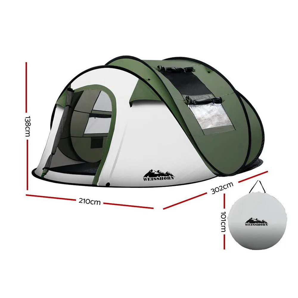 Quick Setup 5-Person Family Camping Tent with UV Protection Weisshorn