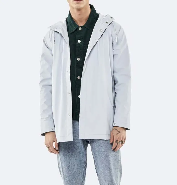 RAINS Short Coat – Unisex – Ice Grey
