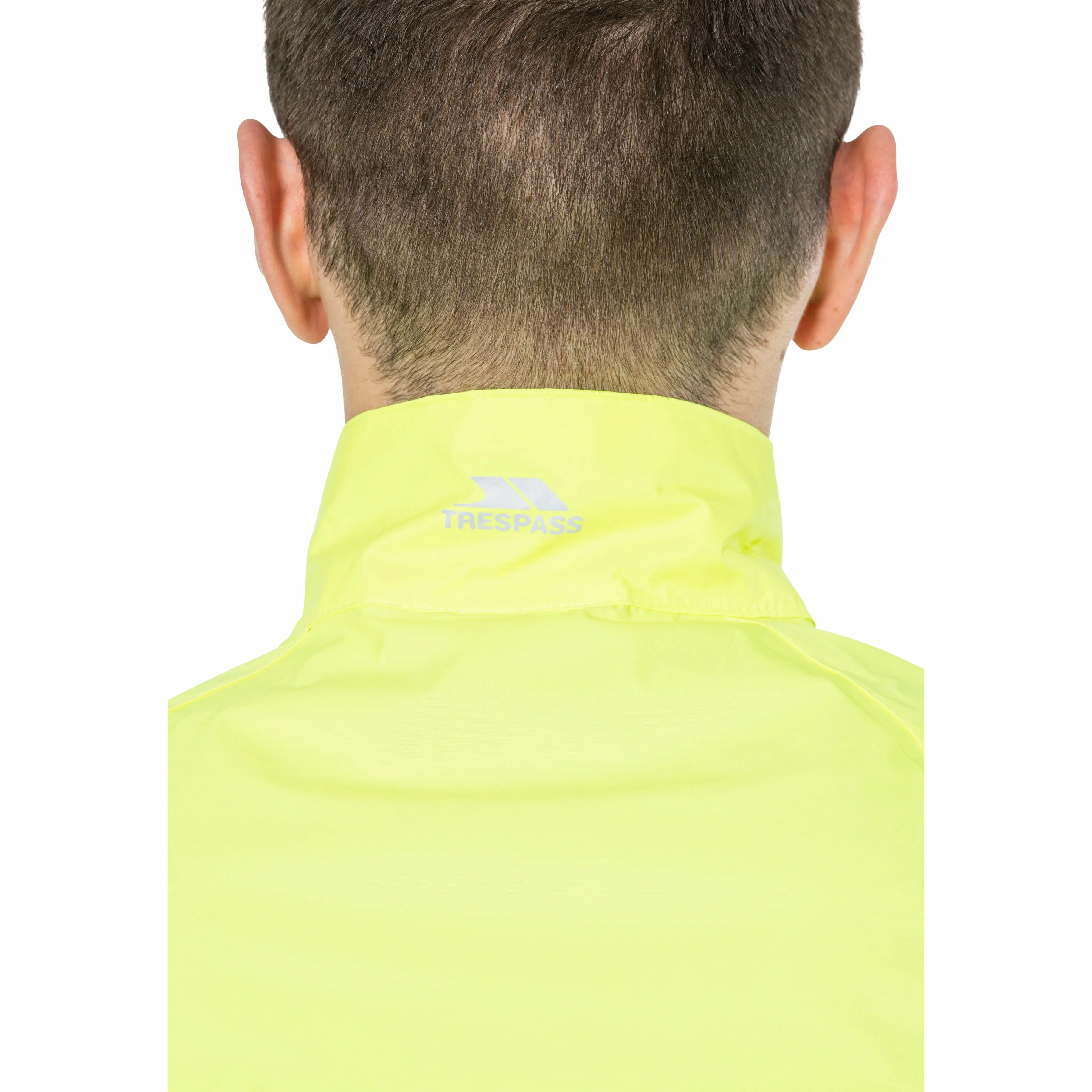 Retract Men's Hi-Vis Unpadded Waterproof Packaway Jacket in Yellow