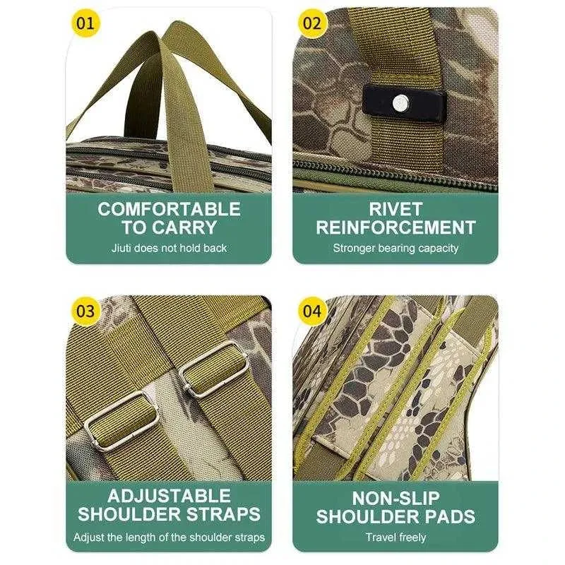 Scione Waterproof Fishing Gear Bag with Multiple Pockets