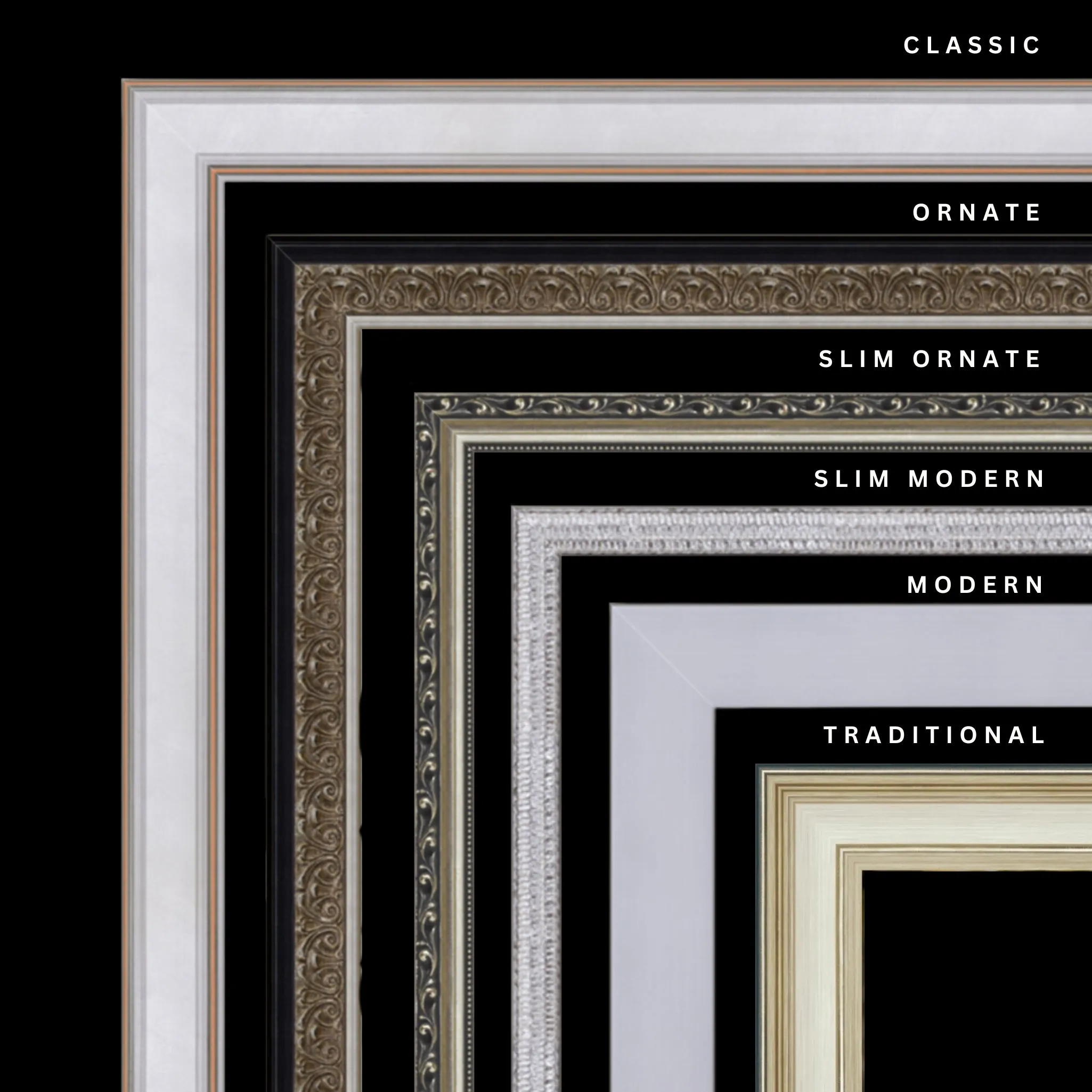 Silver 24x44 Picture Frame Ornate Traditional Classic Antique