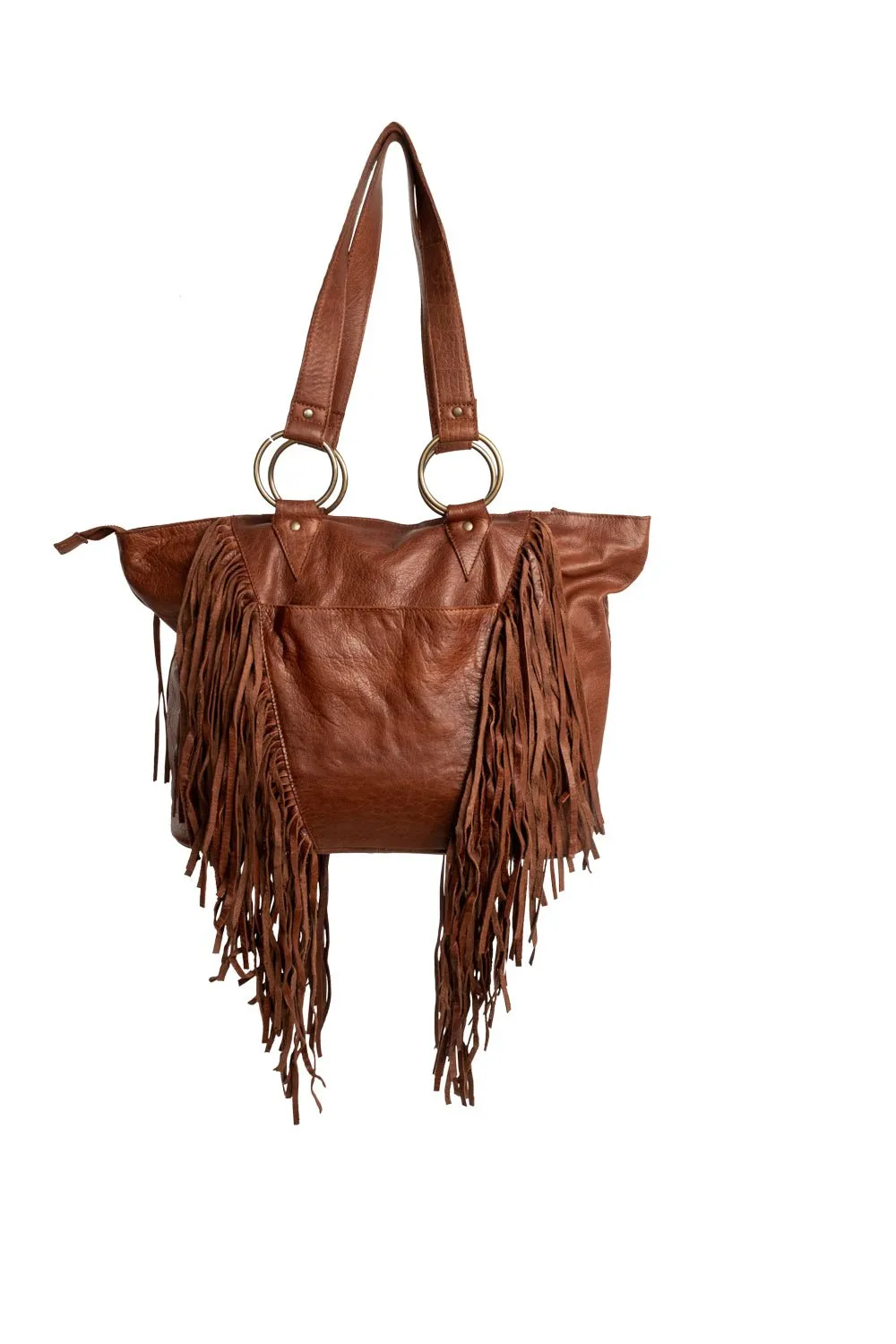 STS Ranchwear Womens Indie Walnut Buffalo Leather Shoulder Tote Bag