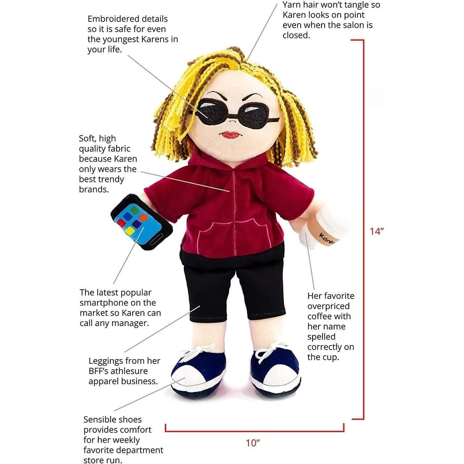 Taylor Toy Karen Dolls 3 Pack Puppet, Doll and Pet Toy