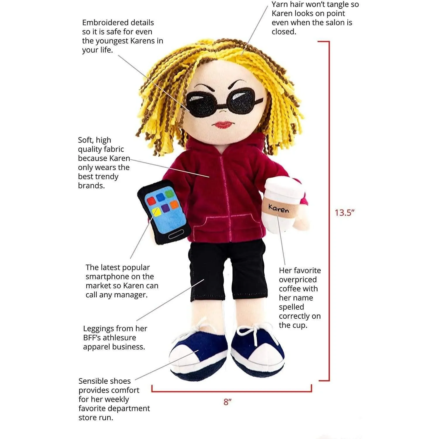 Taylor Toy Karen Dolls 3 Pack Puppet, Doll and Pet Toy