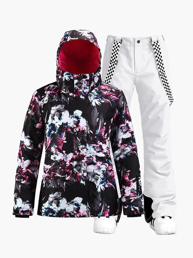 TreadSnow New winter snow suit single and double board outdoor mountaineering waterproof thick warm breathable ski suit women suit