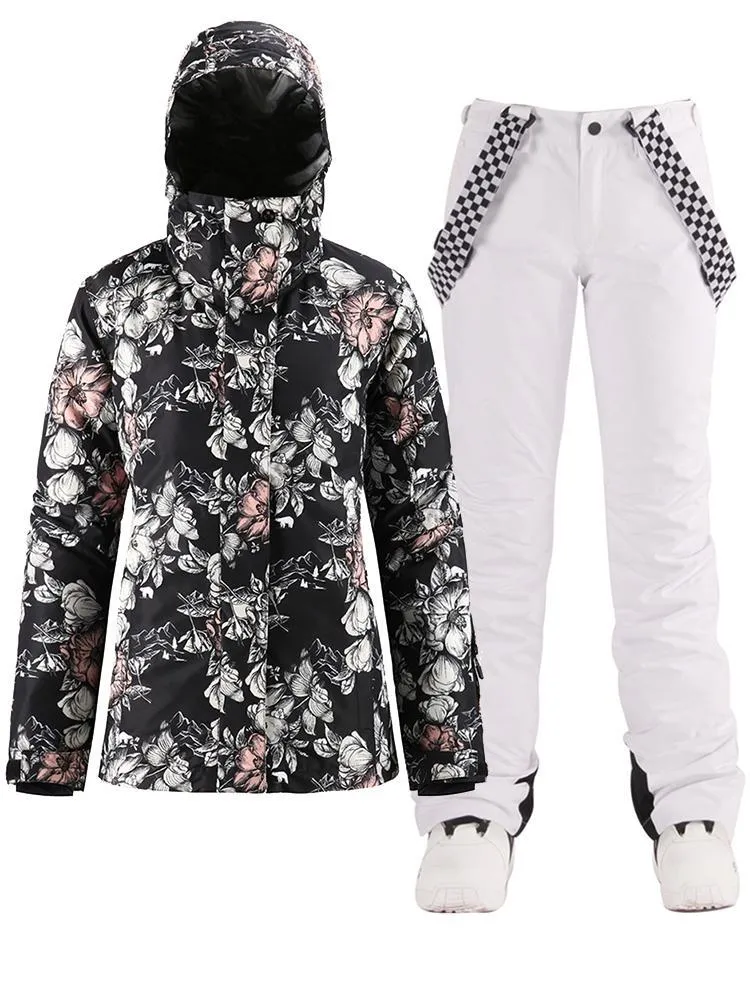 TreadSnow Winter new ski suit women's suit waterproof and windproof thickened warmth snowy travel snow clothing
