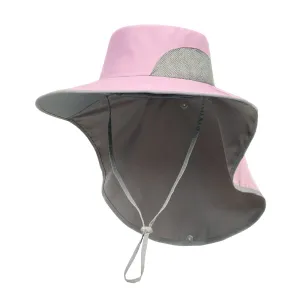 UPF 50  Hiking Fishing Hat Waterproof Nylon Wide Brim Hat