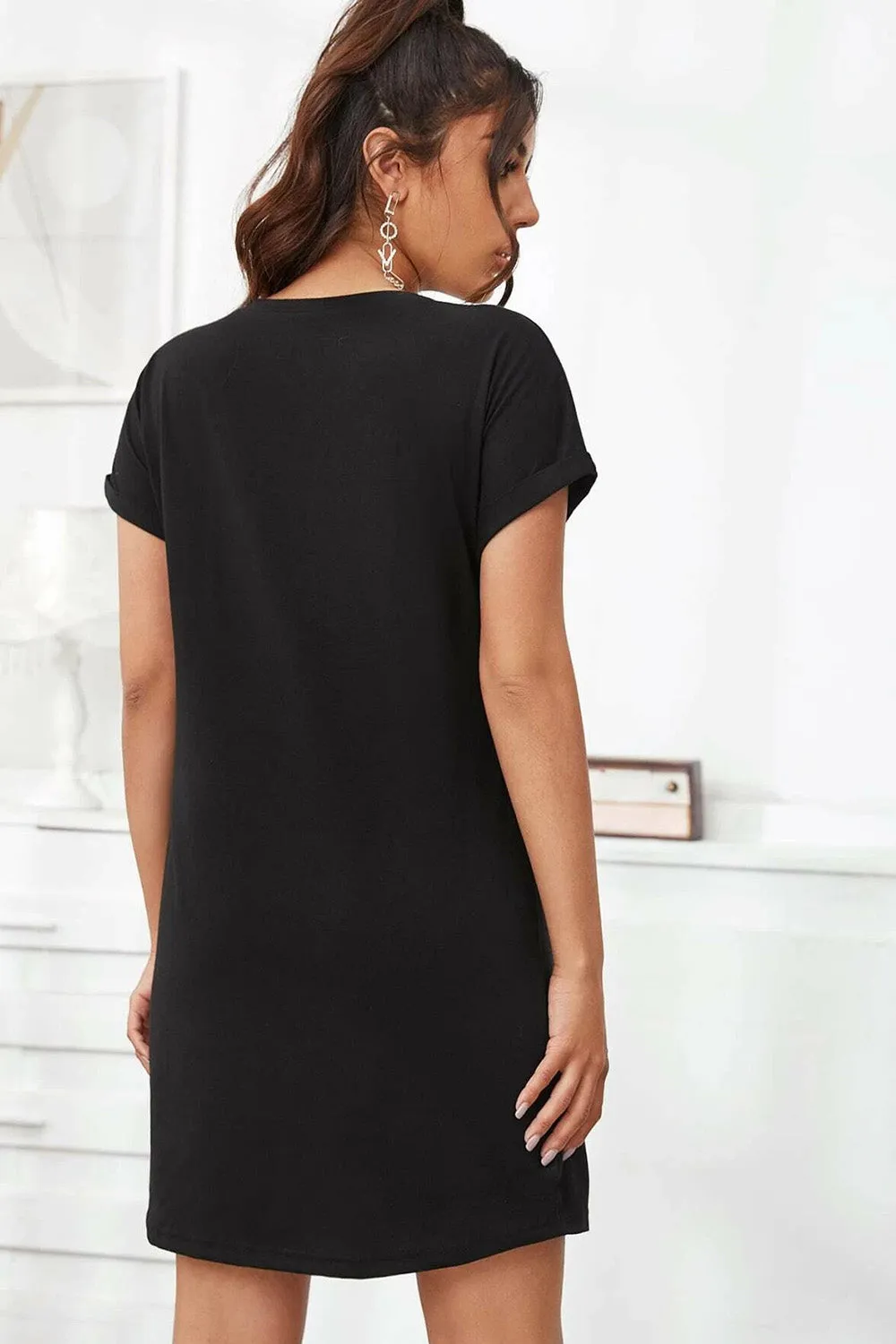 Wing sleeves dress