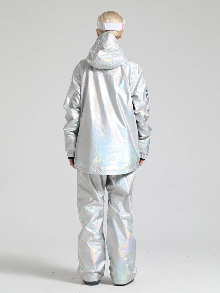 Women's Silver Dazzling Ski Suit