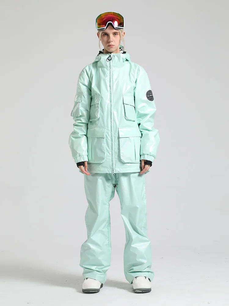 Women's Silver Dazzling Ski Suit
