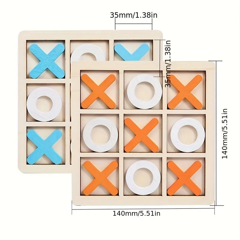 Wood XOXO Board Game  Classic family game in premium acacia wood
